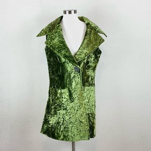 Jerry T Jacket NWT Crushed Velvet Cut Off Sleeve